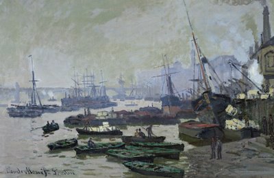 Boats in the Pool of London, 1871 by Claude Monet